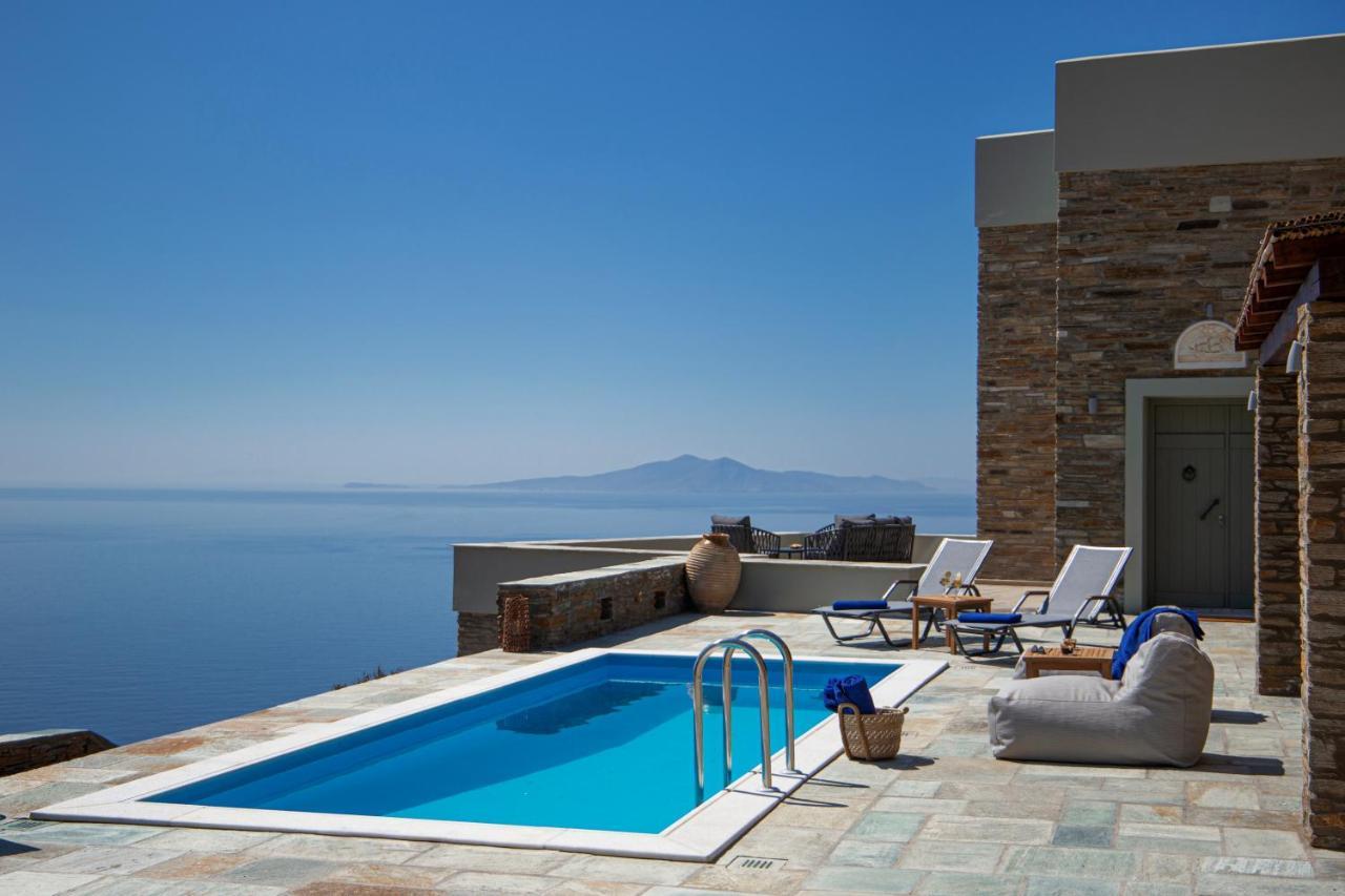 Acron Andros - Luxury Villa With Private Pool Korthio Kültér fotó